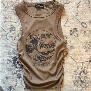 Girls size 6 Brown Graphic Tank Top